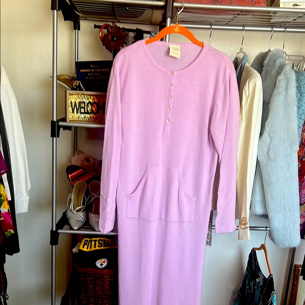 Hillard and Hansen lavender intimate sweater dress.